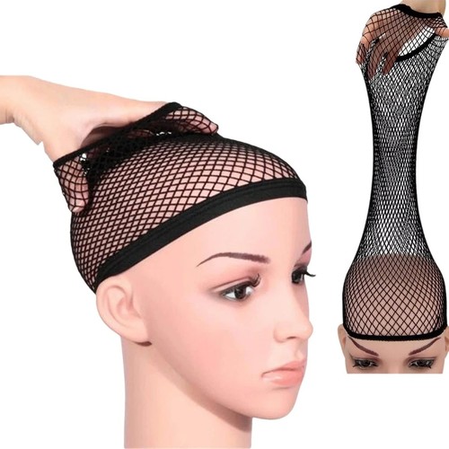 Black real hair elastic wig - black,