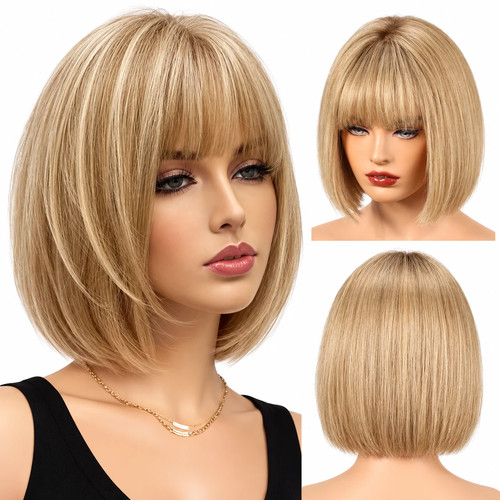 Blonde short straight cosplay - blonde,
