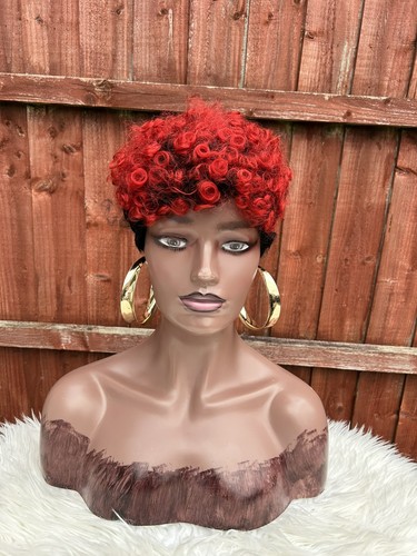 Short human hair wig - human, piexie