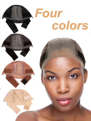 Transparent mesh wig cap with - transparent,