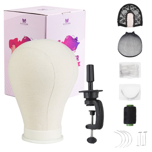 22inch canvas block head wig - 22inch,