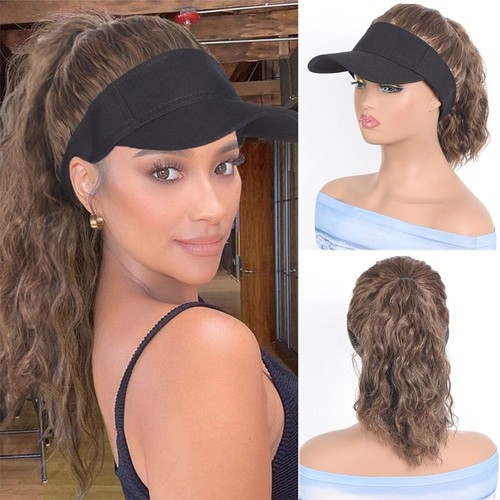 Ponytail curly hair with - curly,