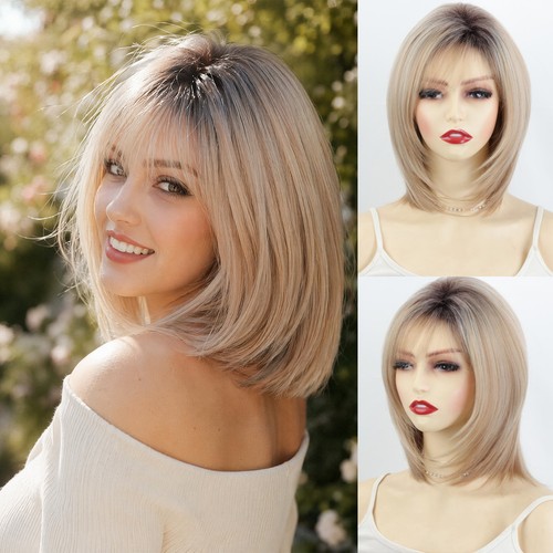 Layered blonde highlight short - blonde,