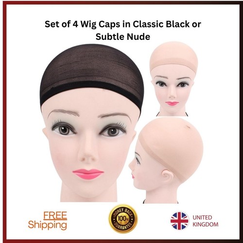 Pack wig caps black nude - wig, &