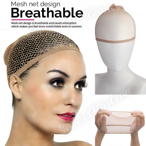 Nude real hair elastic wig - nude,