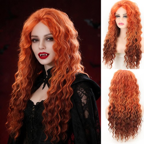 Orange auburn long wave - long,