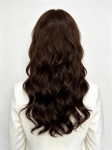 Synthetic hair wig dark - wig, brown