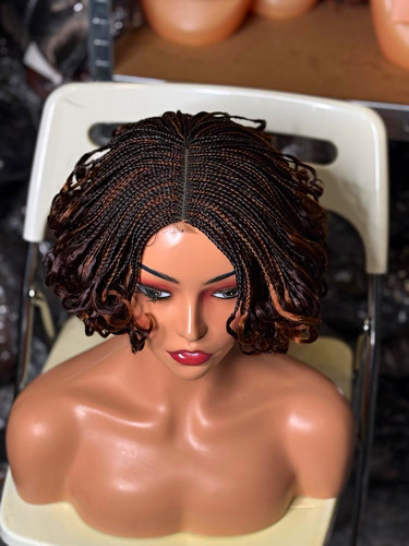 Short synthetic braided - short, curly